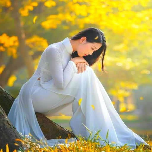 thoi trang ao dai satin trang